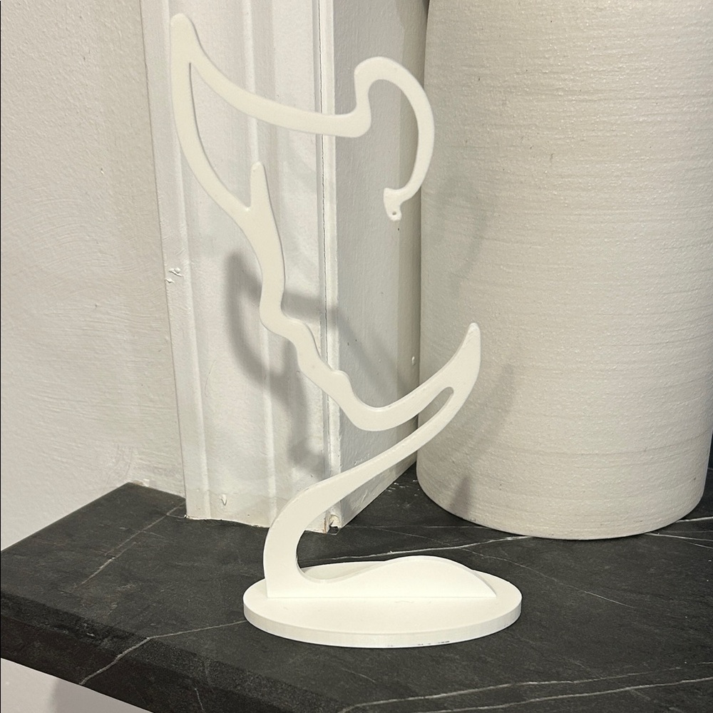 3D Printed Abstract Modern White Earring Display